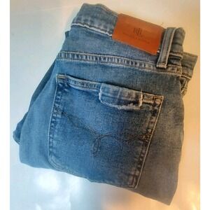 Lauren Ralph Lauren Black Label Jeans Womens 6 Patchwork Distressed‎